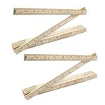 LifCratms 2 Pack Folding Wood Rulers, 6.6 Feet 2 Meters Wooden Foldable Ruler Double Sided with Inch and Metric Measurements for Carpenter Engineers Woodworking DIY Craft