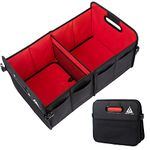 JOJOY LUX Car Trunk Organizer with Multi Compartments - Automotive Collapsible Cargo Containers with 11 Pockets & Reinforced Handles, Vehicle Grocery Organizer Bin Caddy Bag for SUV Van Truck