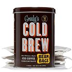 Grady's Cold Brew Coffee | Original - Brewed Strong | New Orleans Style Cold Brewed coffee Concentrate | Medium Roast Gourmet Coffee | Coffee Can | 4 Bean Bags | 12 Servings Per Can