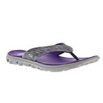 Skechers Women's Grey And Purple Open-back Slippers Flip Flop - 5 Uk (8 Us)