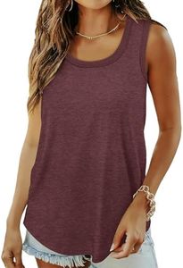 Saloogoe Womens Summer Trendy Work Tank Tops