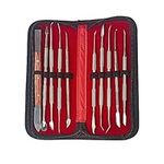 Yasumai Dental Lab Equipment Wax Carving Tools Set Steel Wax Carver Clay Pottery Blade Surgical Dentist Sculpture Knife Instrument Tool Kit