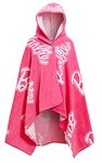 Barbie Girls Hooded Towel 100% Cotton Poncho Large Beachtowel Bathtowel Swimming Wrap Changign Cover Up