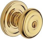 Baldwin Estate 5210.003.ENTR Colonial Keyed Entry Knob in Lifetime Polished Brass