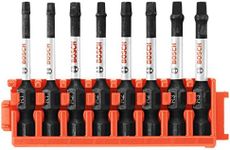 BOSCH CCSSQV208 8-Piece Assorted Set 2 in. Impact Tough Square Power Bits with Clip for Custom Case System