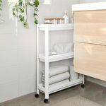 Okam 3-Tier Slim Trolley - White Pl