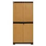 Nilkamal Freedom Mini 18 (FMSC18) Plastic Cabinet for Shoe Storage | Space Organizer | Shoe Rack | for Living Room Home & Office (Sandy Brown)