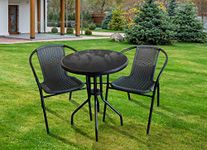 Outdoor Living Bolero 2 Seat Modern Rattan Bistro Set