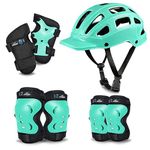 Jaspo Tyro Complete Protective Gear Set for Kids | Helmet with Knee Pads, Elbow Pads & Wrist Guards for Skating, Cycling & Skateboarding (6-14 Years)
