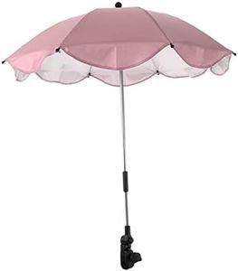 B Baosity Baby Infant Stroller Parasol Detachable Waterproof Adjustable Universal Umbrella Rain 360 Degree Sunshade Canopies for Strollers Bike Pram, Pink