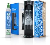 Soda Sense SENSEation Sparkling Water Maker Bundle, Includes Machine, 1 Threaded CO2 Canister & Re-usable Carbonation Bottle