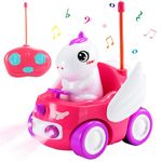 HappyGoLucky Unicorn Gifts for Girls, Toddler Remote Control Cars Toys for 2 3 4 5 Year Old Girls 2 3 4 5 Year Old Girl Gifts RC Car for Kids Xmas Gifts Girls Toys Age 2 3 4 5 Presents for Girls