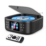 Portable CD Player Bluetooth,Desktop CD Player with Bluetooth Music Boombox Portable CD Players for Home Built-in Dual Speakers FM Radio & Speaker, LED Screen Support USB/AUX Headphone Jack