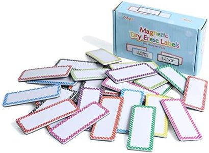 Magnetic Name Plates Dry Erase Labels: 36 pcs 7.6 x 3cm, 9 Colors, Office & School Supplies