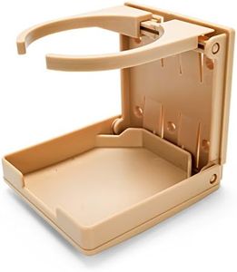 Camco Adjustable Drink Holder | Can Hold Mugs, Large Drinks and Almost Any Size Bottle or Can | Make Great Extra Cupholders for Cars, Trucks, RVs, Vans, Boats and Much More | Khaki (44042)