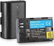 ENEGON 2x LP-E6N Rechargeable Li-ion Battery Compatible with EOS 5D Mark II, DS Mark III, 5D Mark IV, 5DS, 5DS R, 6D, 7D, 7D Mark II, 7D mark III Digital Camera, 80D, 70D, 60D, 60Da