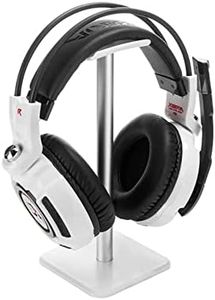 DGBAY Headphone Stand, Headset Holder Earphone Stand with Aluminum Supporting Bar Flexible Headrest Anti-Slip Base for All Headphones (White)