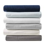 Brielle Home 100-Percent Cotton Flannel Sheet Set, Twin, Lunar Grey