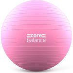 Core Balance Anti Burst Gym Ball, 55-85cm With Hand Pump (75cm, Pink)