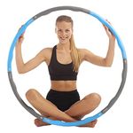 just be... Weighted Hula Hoops for Adults Exercise at Home Padded Hula Hoops for Weight Loss and Core Strength - Blue 1.5 kg - Exercise Equipment for Home Use And Gym