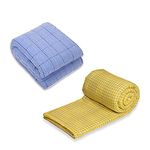 House of Charu |All Season Blanket | Blue Striped - Sherpa Weighted Blanket | Cotton Material Filled with High Density Glass Beads | Blanket with Sunshine Check Cover | Anxiety Blanket | Standard Size (50" x 75")