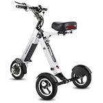 TopMate ES35 Powered Mobility Scooter 3 Wheels Foldable Trike with Seat for Adults, Lightweight Electric Scooter with Removable 36V 7.8AH Battery, Reverse Function & Key Switch for Commute and Travel