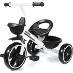 KRIDDO Kids Tricycles Age 24 Month to 4 Years, Toddler Kids Trike for 2.5 to 5 Year Old, Gift Toddler Tricycles for 2-4 Year Olds, Trikes for Toddlers, White