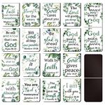 FairySandy 96 Pcs Christian Magnetic Bookmarks for Women Bible Verse Bookmarks Religious Scripture Inspirational Church Supplies Eucalyptus Motivational Prayer Page Clips for Office Supplies