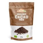 Organic Raw Cacao Nibs 200g. Peruvian, Natural and Pure. Made in Peru from the Theobroma Cacao Plant. Source of Magnesium, Potassium and Iron. NaturaleBio