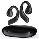 Tribit Open-Ear Headphones OpenGo, Wireless Earbuds with Bluetooth 5.3, IPX5 Waterproof Sport Earphones, 104H Playtime with Charging Case, Ergonomic Earhooks, LED Display, Built-in Mic for Workout