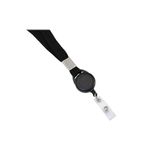 Advantus Retractable Badge Reel & Lanyard, Black, 12/BX, Black (97132)