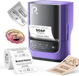 POLONO PM220S Label Maker Machine with Tape, 2 Inch Bluethooth Portable Thermal Label Printer for Small Business, Office, Home, Address, Logo Label, Sticker Printer for Phone/Tablet/PC, Purple