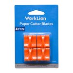 WORKLION Paper Trimmer Replacement Blades with Automatic Security Safeguard Design - A4 Paper Cutter Blade Refill (4 Pack)