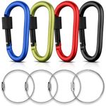 Carabiner Clip,4Pcs D Shape Carabin