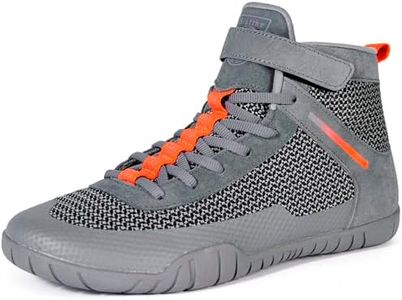 Sisttke Mens Wrestling Shoes Boxing Shoe Grey,13 Wide | Wide Width Zero Drop Sole,Weightlifting,Powerlifting,Bodybuilding,Fitness,Lightweight,Non-Slip,for Competition & Training