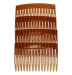 4 Pack of 7cm Plain French Side Hair Combs Slides Grips Clips Hair Accessories for Women Girls by Glitz4Girlz… (Tort Brown)