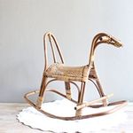 IRA Furniture Toddler's Cane Art Rattan Rocking Horse Chair
