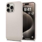 Spigen Liquid Air Back Cover Case Compatible with iPhone 15 Pro Max (TPU | Natural Titanium)