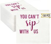 You Can't Sip With Us 50 Pcs Napkins 3Ply, 5 x 5, Mean Girls Party Decor, Bridal Shower Decor, Brunch Decorations, Bachelorette Decor, Engagement Napkins, Fun Napkins, Bachelorette Napkins