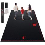 GymCope Large Exercise Mat for Home Workout, 7mm Extra Thick Workout Mat for Home Gym Flooring, 10x6 ft High-Density Gym Mat for Cardio, Jump Rope, MMA, Weights (Shoe-Friendly)