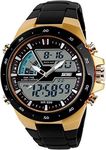 Carrie Hughes Men's Digital Watch 50M Waterproof Large Dual Dial Multifunction Analog Military Outdoor Sports Electronic Watch Calendar Day Date (CH031)