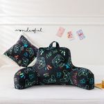 A Nice Night Kids Back Resting Pillow for Reading and Watching TV Bed Rest Pillow to Lounge with Comfortable Back Support Great for The Bed or Couch,Gaming Printed,Matching Cushion Cover