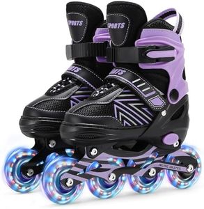 Kids Inline Skates for Girls Boys, Roller Skates Kids Adjustable with Light Up Wheels for beginners boys girls. (Medium (UK 1-4))