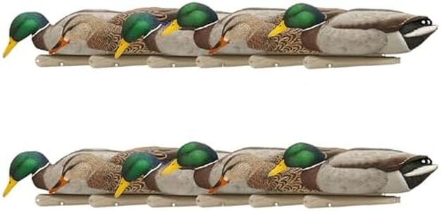 Avian X Topflight Backwater Mallards Duck Decoys Pack, Ultra Realistic Floating Mallard Hunting Decoy, 3 Feeding Postures, Multicolor, 12 Pack