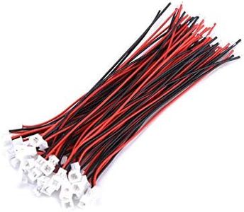 Joyzan Micro 2 Pin Male and Female Connector Plug, Mini 1.25 mm JST 2 Pin Balance Plug Lead Socket Connectors With 10 cm Electrical Wire Cables Red Black for LED Lamp Strip RC Toys Battery 20 Pairs