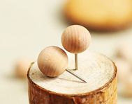 The Map Store Wooden Push Pins for Notice Board/World Map/Thumb Pin/Board pin/Boardpins for Office/Stationery for Wooden World Map (Square Shape, 40)