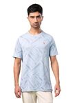 TECHNOSPORT Mens Slim Fit Active Wear Gym T-Shirt with Half Sleeves for Workout, Sports - (MTOR60MNB_Midnight Blue_S)