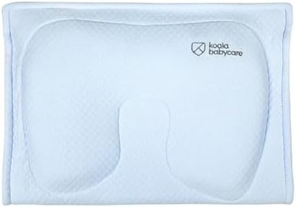 KOALA BABYCARE Almohada Plagiocefalia bebé de Lactancia Memory Foam para Ayudar a prevenir y Tratar la plagiocefalia (Cabeza Plana) con Funda extraíble (con 2 Fundas de Almohada) - Azul