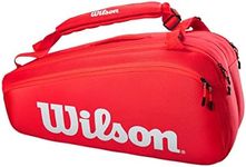 WILSON Adult Tennis Bag, Red/White,