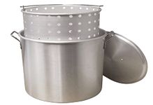 King Kooker KK32 32-Quart Aluminum Boiling Pot with Punched Basket